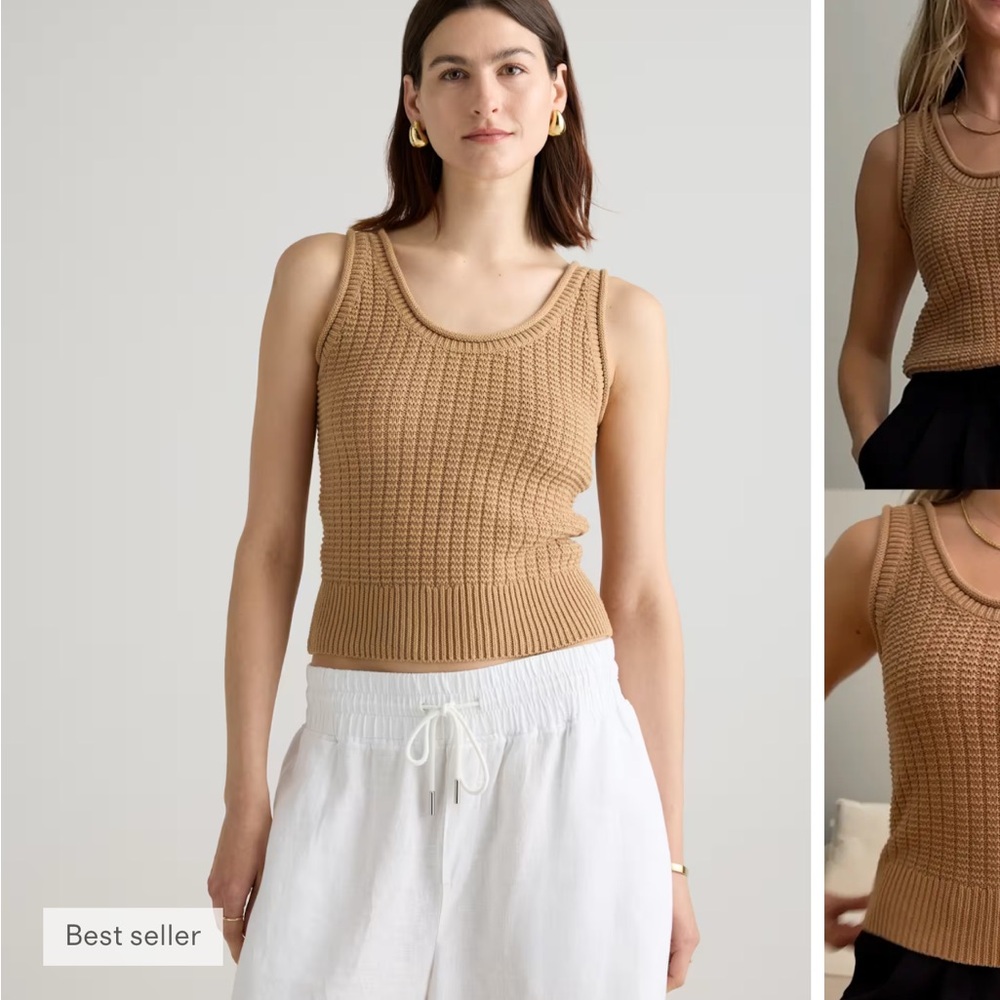 Quince Camel Knit Tank - Picture 2 of 5